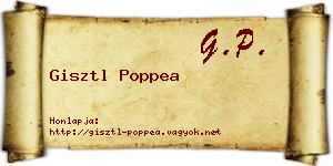 Gisztl Poppea névjegykártya